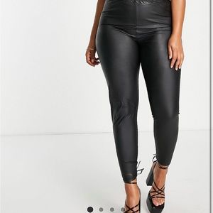 NWOT ASOS Curve leather look leggings